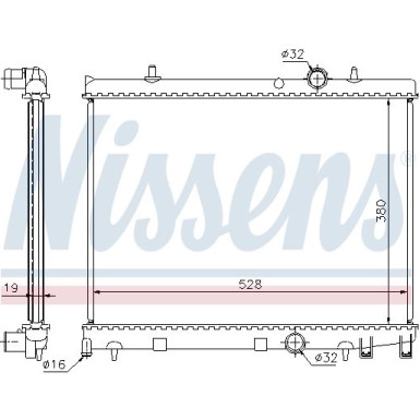 Nissens | Kühler, Motorkühlung | 63504