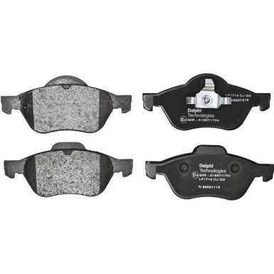 Delphi | Bremsbelagsatz, Scheibenbremse | LP1714