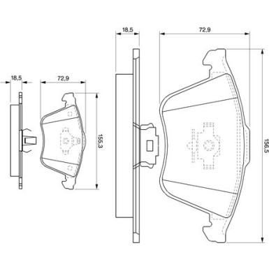 0 986 494 077 Bremsbelagsatz, Scheibenbremse