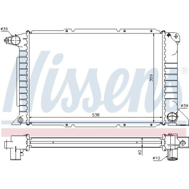 Nissens | Kühler, Motorkühlung | 62080A