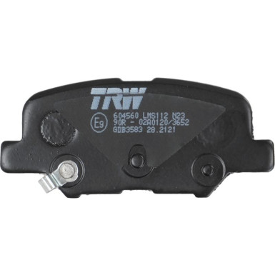 TRW | Bremsbelagsatz, Scheibenbremse | GDB3583