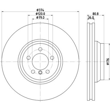 Hella | Bremsscheibe | 8DD 355 110-001