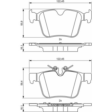BOSCH Bremsbelagsatz, Scheibenbremse 0 986 494 819
