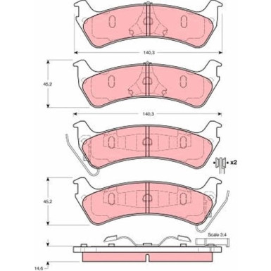 GDB4041 Bremsbelagsatz, Scheibenbremse