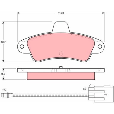 GDB1112 Bremsbelagsatz, Scheibenbremse