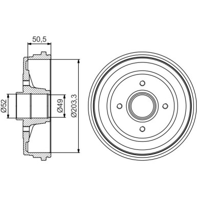 0 986 477 205 Bremstrommel