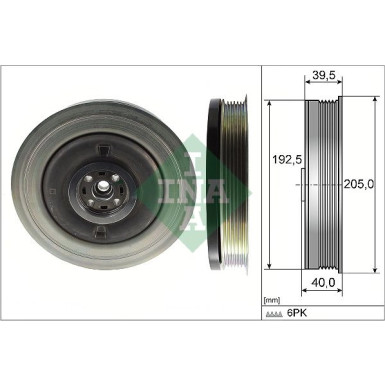 544 0503 10 Riemenscheibe, Kurbelwelle 544 0503 10 Riemenscheibe, Kurbelwelle