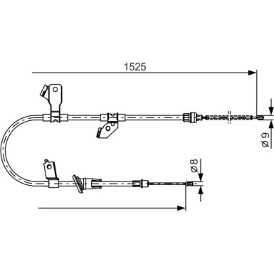 1 987 482 247 Seilzug, Feststellbremse 1 987 482 247 Seilzug, Feststellbremse