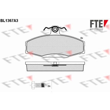 FTE | Bremsbelagsatz, Scheibenbremse | 9010144