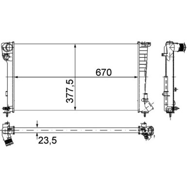 Mahle | Kühler, Motorkühlung | CR 433 000P