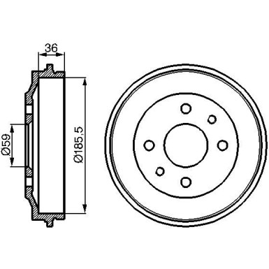 0 986 477 055 Bremstrommel