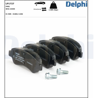 LP1727 Bremsbelagsatz, Scheibenbremse