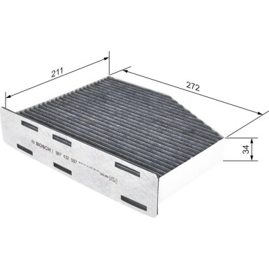BOSCH 1 987 432 597 Innenraumfilter BOSCH 1 987 432 597 Innenraumfilter