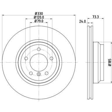 Hella | Bremsscheibe | 8DD 355 111-941