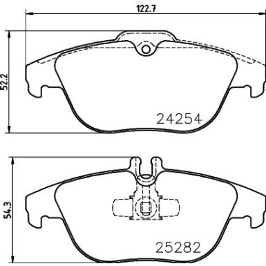 Hella | Bremsbelagsatz, Scheibenbremse | 8DB 355 016-281