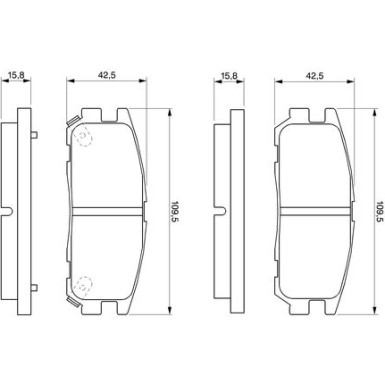 0 986 424 367 Bremsbelagsatz, Scheibenbremse