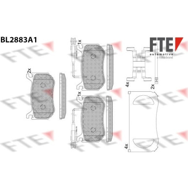 9011123 Bremsbelagsatz, Scheibenbremse