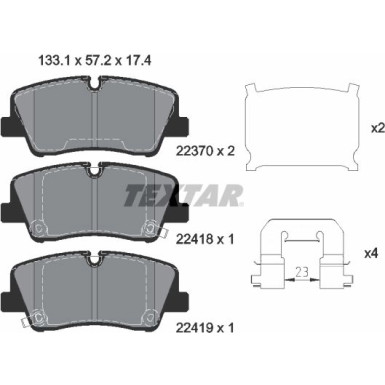2241801 Bremsbelagsatz, Scheibenbremse Q+