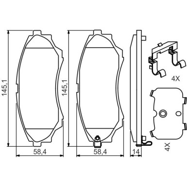 0 986 494 587 Bremsbelagsatz, Scheibenbremse 0 986 494 587 Bremsbelagsatz, Scheibenbremse