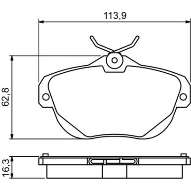 0 986 494 243 Bremsbelagsatz, Scheibenbremse