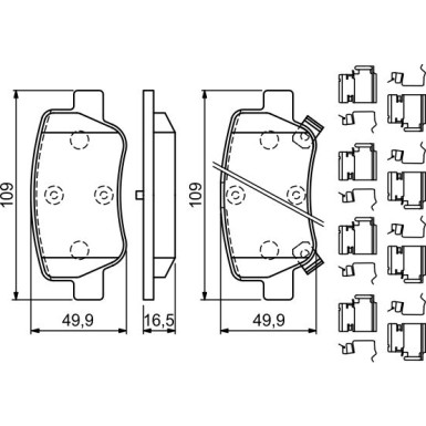 0 986 494 933 Bremsbelagsatz, Scheibenbremse