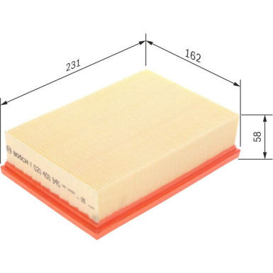 BOSCH F 026 400 345 Luftfilter BOSCH F 026 400 345 Luftfilter