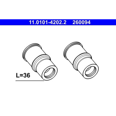 ATE | Führungshülsensatz, Bremssattel | 11.0101-4202.2
