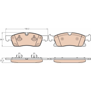 GDB1946 Bremsbelagsatz, Scheibenbremse