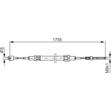 BOSCH | Seilzug, Feststellbremse | 1 987 477 071
