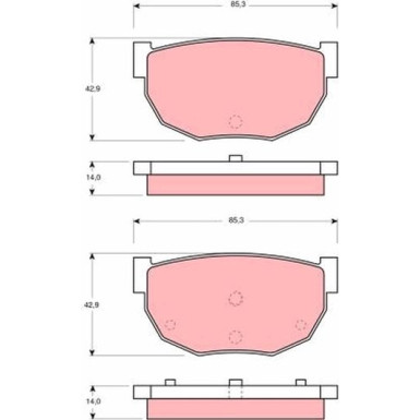 GDB306 Bremsbelagsatz, Scheibenbremse