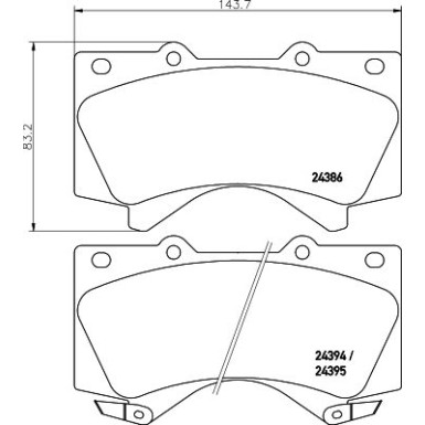 Hella Pagid | Bremsbelagsatz, Scheibenbremse | 8DB 355 013-151