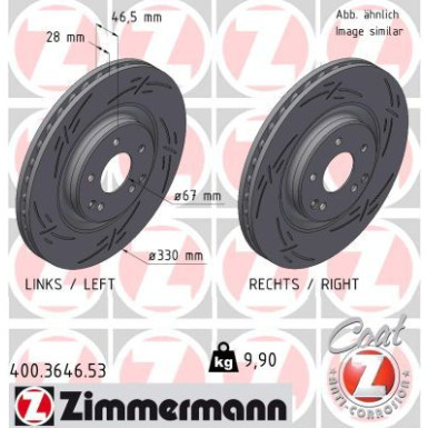 Zimmermann | Bremsscheibe | 400.3646.53
