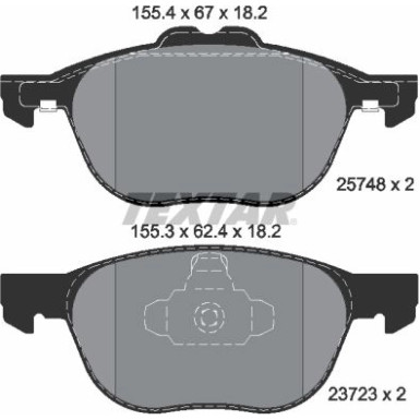 2574801 Bremsbelagsatz, Scheibenbremse Q+