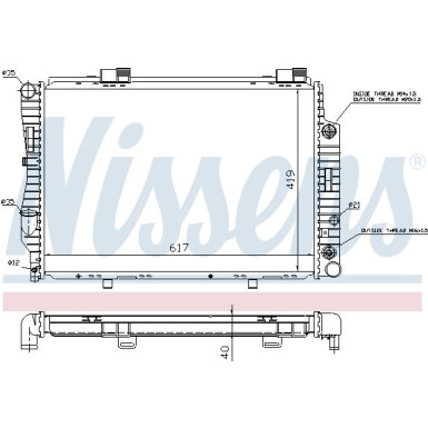 Nissens | Kühler, Motorkühlung | 62739A