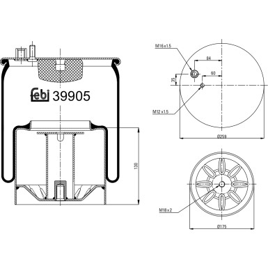 FEBI BILSTEIN 39905 Federbalg, Luftfederung