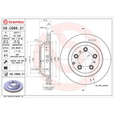 Brembo | Bremsscheibe | 09.C988.21
