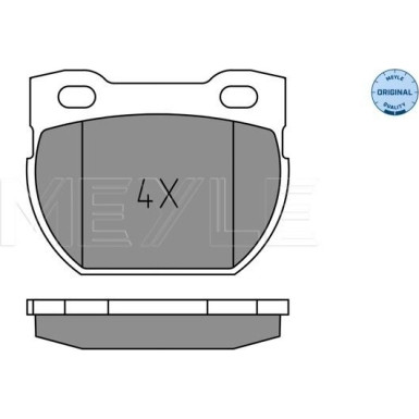 Meyle Bremsbelagsatz, Scheibenbremse MEYLE-ORIGINAL: True to OE 025 234 7118