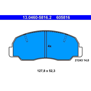 13.0460-5816.2 Bremsbelagsatz, Scheibenbremse