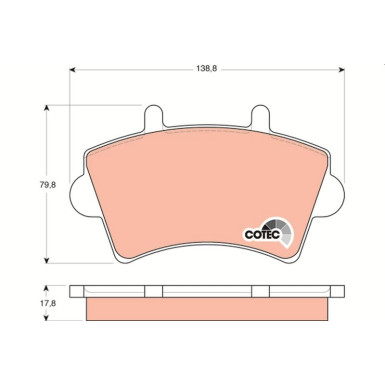 GDB1442 Bremsbelagsatz, Scheibenbremse COTEC