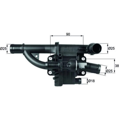 Mahle Thermostat, Kühlmittel BEHR TH 40 83
