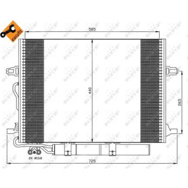 NRF | Kondensator, Klimaanlage | 35517