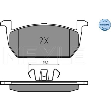 Meyle Bremsbelagsatz, Scheibenbremse MEYLE-ORIGINAL: True to OE 025 226 3117