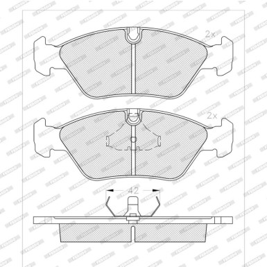 FDB256 Bremsbelagsatz, Scheibenbremse PREMIER ECO FRICTION
