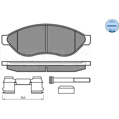 Meyle | Bremsbelagsatz, Scheibenbremse | 025 244 6819/W2