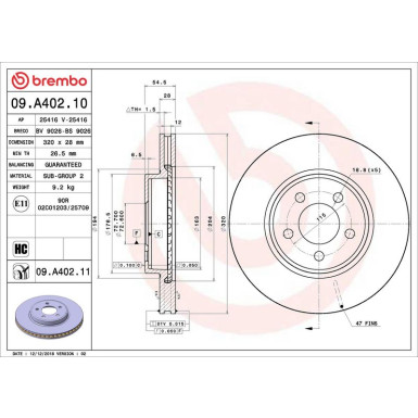 Brembo | Bremsscheibe | 09.A402.11