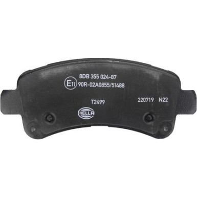 Hella | Bremsbelagsatz, Scheibenbremse | 8DB 355 024-871