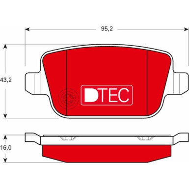 GDB1732DTE Bremsbelagsatz, Scheibenbremse DTEC COTEC