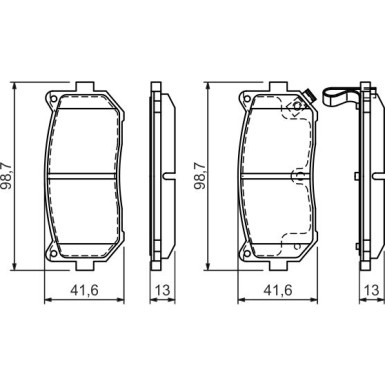 0 986 424 693 Bremsbelagsatz, Scheibenbremse 0 986 424 693 Bremsbelagsatz, Scheibenbremse