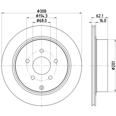 Hella | Bremsscheibe | 8DD 355 118-811