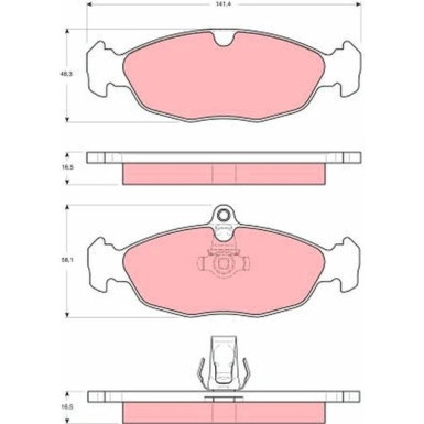 GDB1569 Bremsbelagsatz, Scheibenbremse
